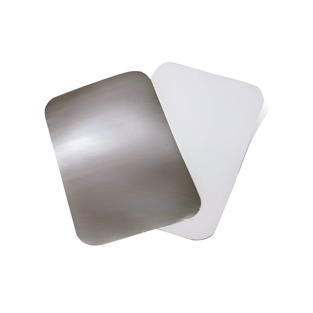 Aluminium Foil Container with 2 Compartments and Lid – Pack of 100 | Dual Section Food Tray for Meal Prep, Takeaway & Storage