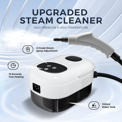 Handheld Steam Cleaner 2500W – 6-in-1 High-Pressure Steamer with Smart Touch Control, Fast Heating & 1100ml Tank