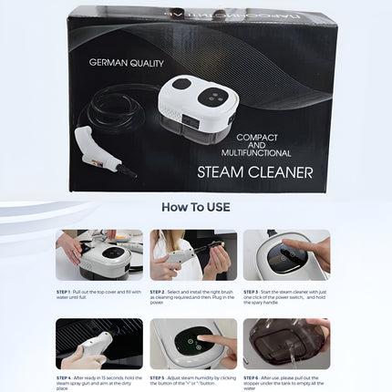 Handheld Steam Cleaner 2500W – 6-in-1 High-Pressure Steamer with Smart Touch Control, Fast Heating & 1100ml Tank