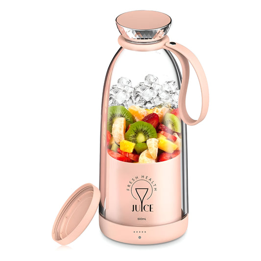 Portable Juice Blender 500ml – Rechargeable & Easy to Clean