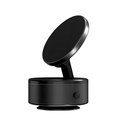 D21 Magnetic Vacuum Phone Holder – 360° Rotatable Suction Mount with Type-C Charging | 65kpa Power for Car, Glass, Mirror, Gym (Black)
