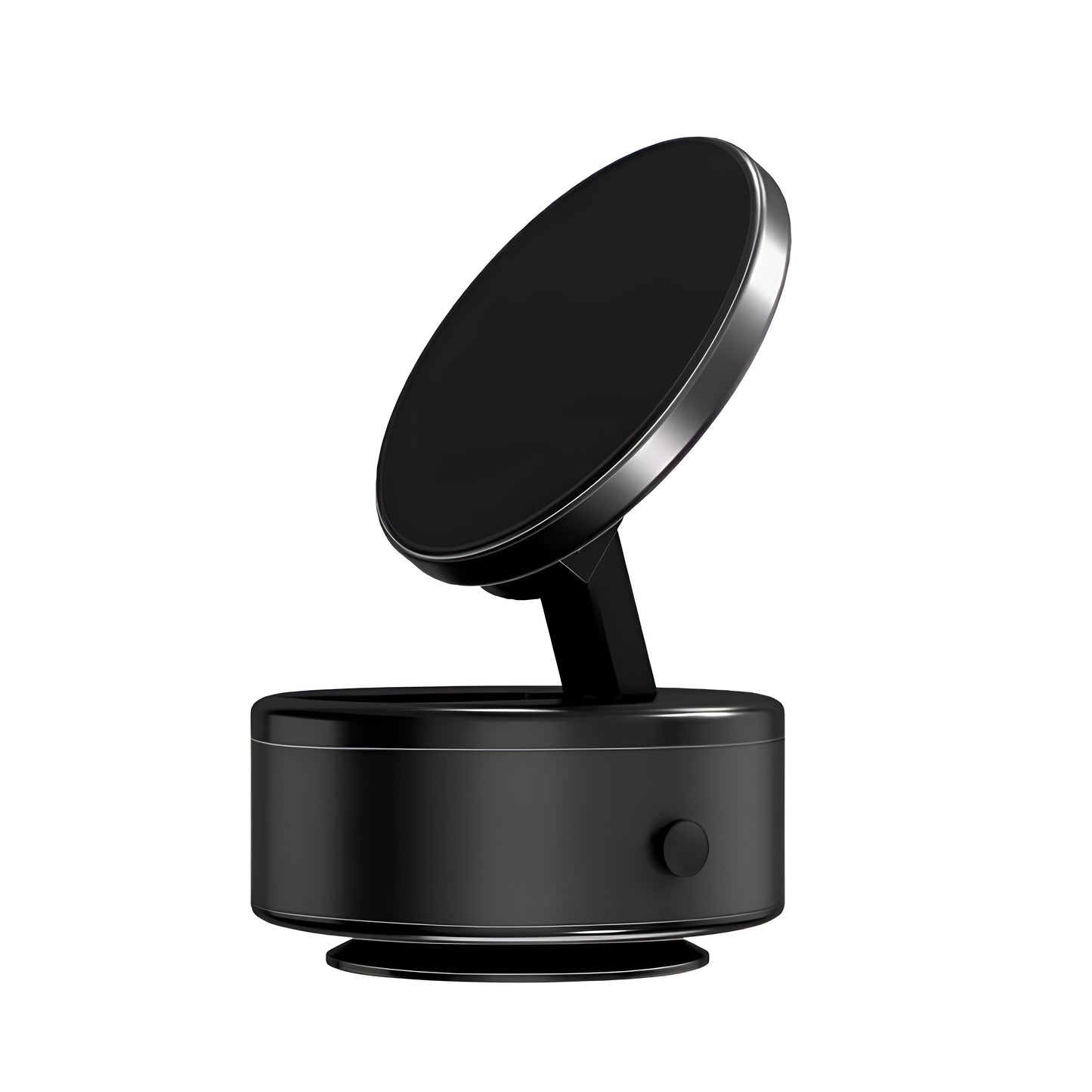 D21 Magnetic Vacuum Phone Holder – 360° Rotatable Suction Mount with Type-C Charging | 65kpa Power for Car, Glass, Mirror, Gym (Black)