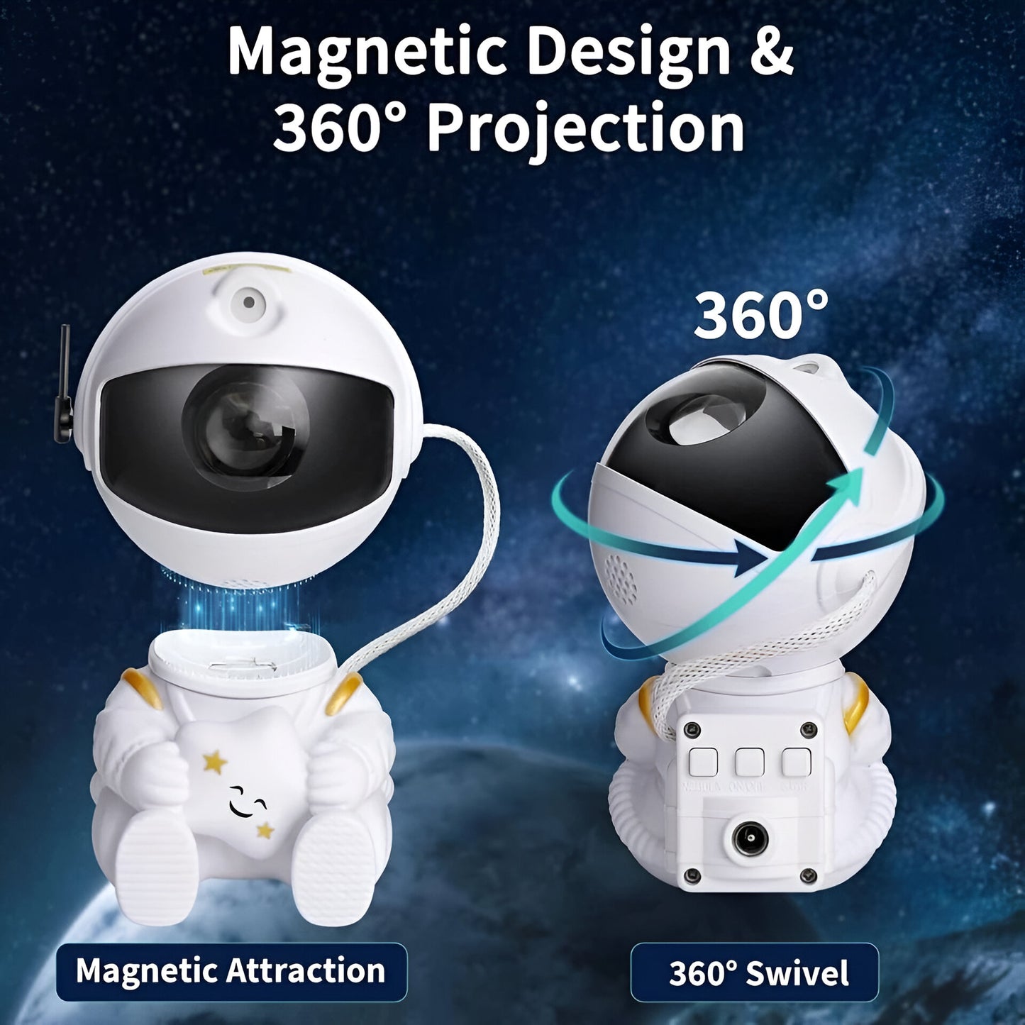Astronaut Galaxy Projector Lamp – Nebula Star Light with Remote Control