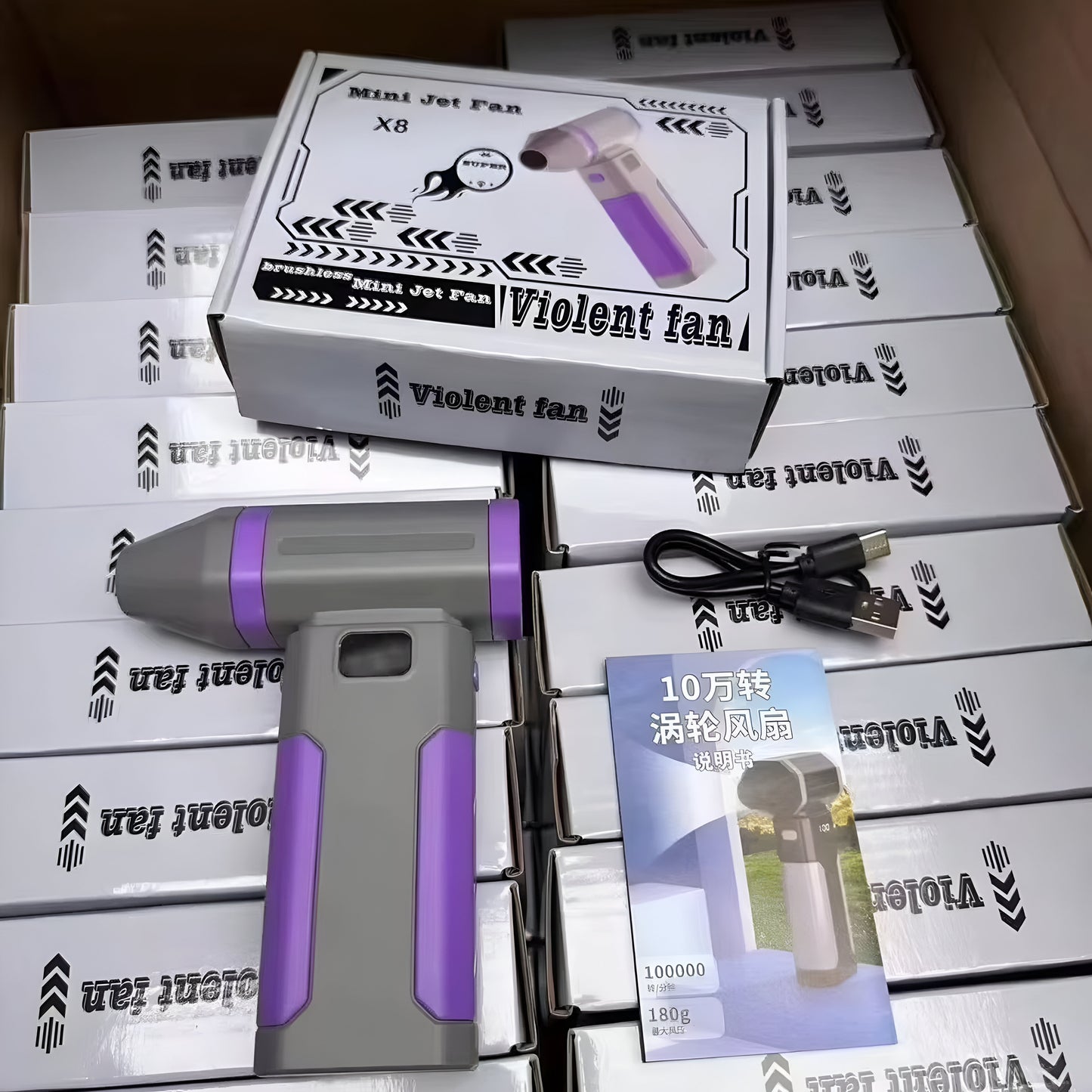 Mini Jet Fan X8 – Ultra-Powerful Handheld Violent Fan with 6-Speed Modes