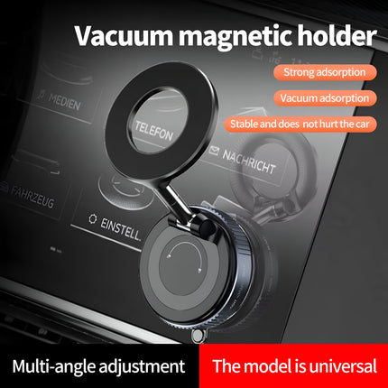 K007 Vacuum Suction Magnetic Phone Holder – 360° Adjustable Car Mount (Black)