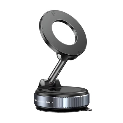 K007 Vacuum Suction Magnetic Phone Holder – 360° Adjustable Car Mount (Black)