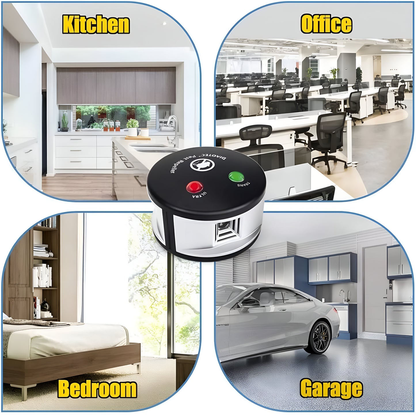 Triple-Rodent-Chaser | Ultrasonic Pest Repeller – 360° Indoor Rodent Deterrent with 4 Modes & Pressure Wave Technology