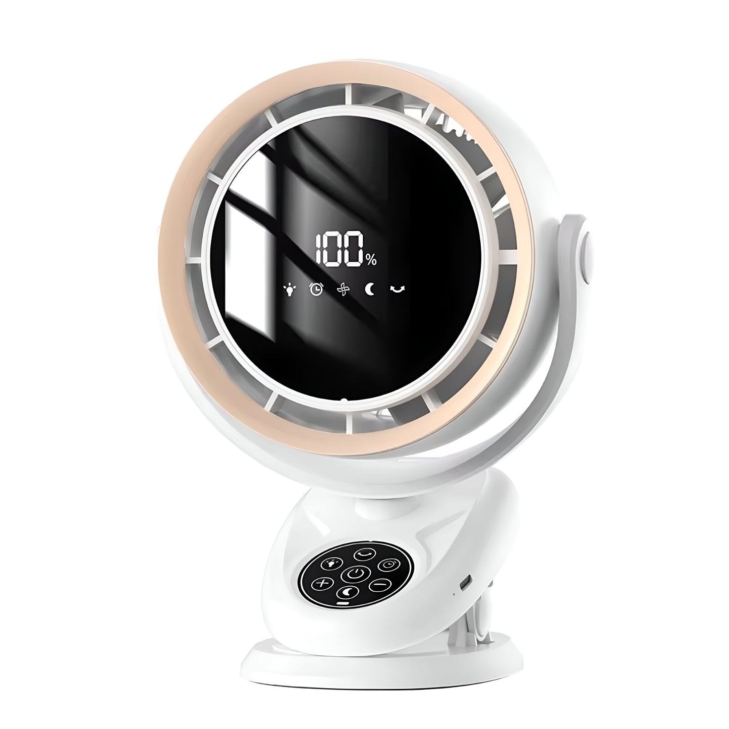 F7- Fan Multifunctional 3-in-1 Clip Circulating Fan – Wall Mount/Tabletop/Hang | 5-Speed, Auto Oscillation, LED Display & Remote