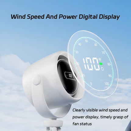 Octopus Cycle Fan – Baby-Friendly 360° Cooling with LED Display & Aromatherapy