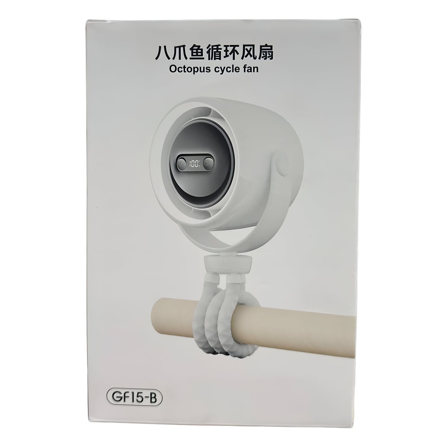 Octopus Cycle Fan – Baby-Friendly 360° Cooling with LED Display & Aromatherapy