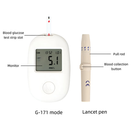 G-171 Blood Glucose Monitoring System | Diabetes Testing Kit with FREE 50 Test Strips & Lancets