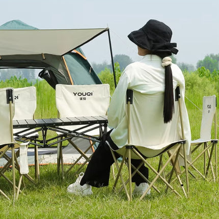 Portable Foldable Camping Table & Chair Set – Heavy-Duty 190kg Outdoor Furniture for Travel, Beach & Picnic
