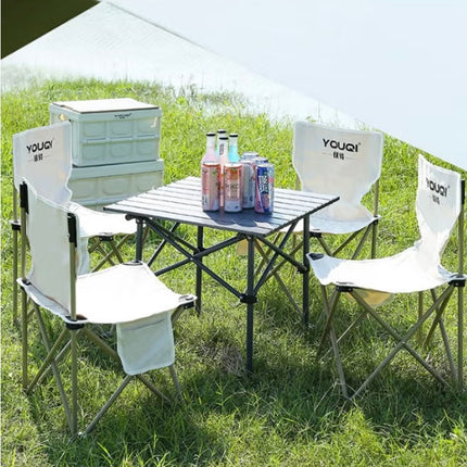 Portable Foldable Camping Table & Chair Set – Heavy-Duty 190kg Outdoor Furniture for Travel, Beach & Picnic