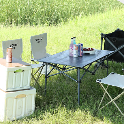 Portable Foldable Camping Table & Chair Set – Heavy-Duty 190kg Outdoor Furniture for Travel, Beach & Picnic
