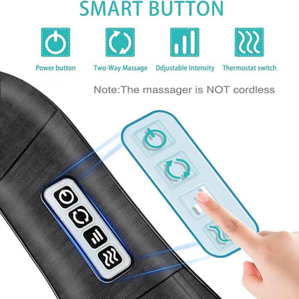 Electric Neck Kneading Massager with Heat | Silent Shoulder & Neck Pain Relief Massage Shawl