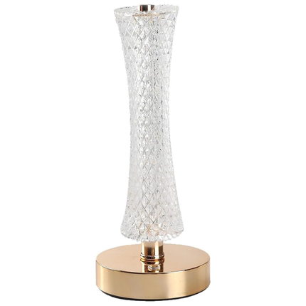 Creative Crystal LED Table Lamp – Touch Dimmable 3 Color Modes USB Rechargeable Bedside Night Light