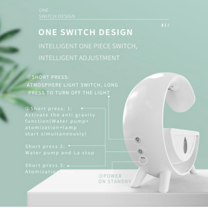 humidifier - cool mist humidifiers with antigravity design, humidifier integrated switch, 350ml large capacity, colorful dazzling light, double power-off protection, fast humidification speed