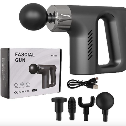 Massage Gun Fascial Gun Muscle Massager Deep Tissue Percussion Massager Body Relax Pain Relief Electric Therapy Gun for Fitness Relaxer