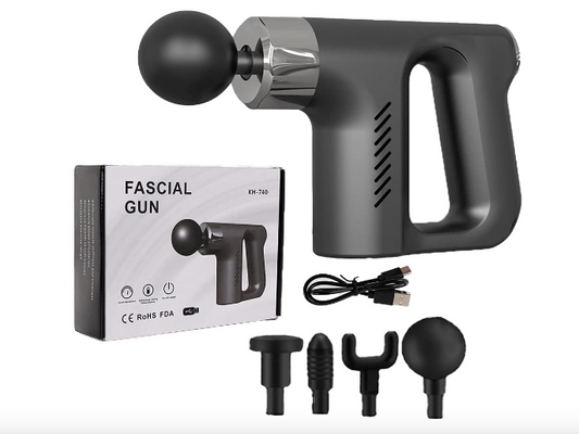 Massage Gun Fascial Gun Muscle Massager Deep Tissue Percussion Massager Body Relax Pain Relief Electric Therapy Gun for Fitness Relaxer