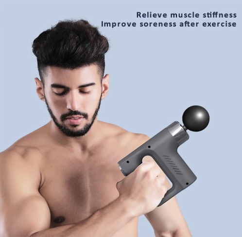 Massage Gun Fascial Gun Muscle Massager Deep Tissue Percussion Massager Body Relax Pain Relief Electric Therapy Gun for Fitness Relaxer