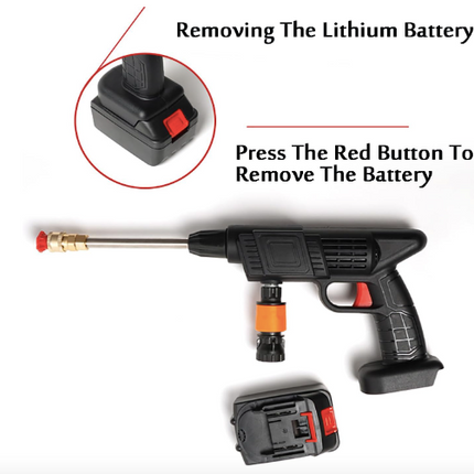Portable High Pressure Spray Water Gun, Cordless Handheld Power Cleaner Water Gun, Various Water Spray Modes, Replaceable Nozzle, for Washing Cars/Fences/Siding