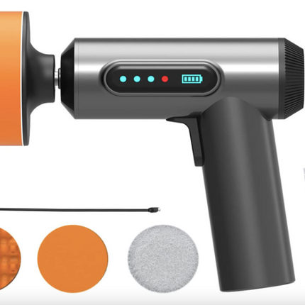 car wireless polishing machine, cordless car buffer polisher kit usb charging digital display for household car detailing/waxing