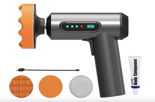 car wireless polishing machine, cordless car buffer polisher kit usb charging digital display for household car detailing/waxing