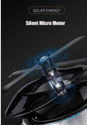 Solar-Powered Rotating Helicopter Aromacure Air Freshener for Car Interior