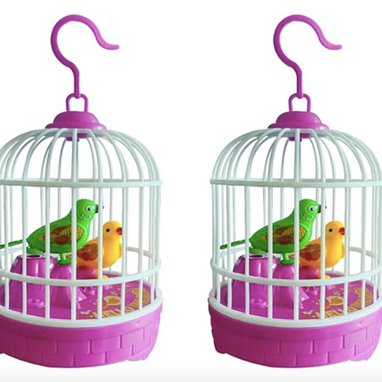 Luminous Simulation Birdcage Electronic Bird Toys