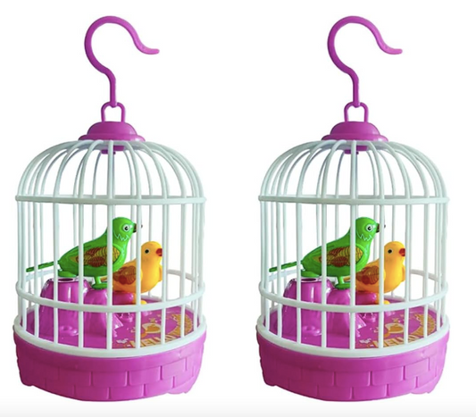 Luminous Simulation Birdcage Electronic Bird Toys