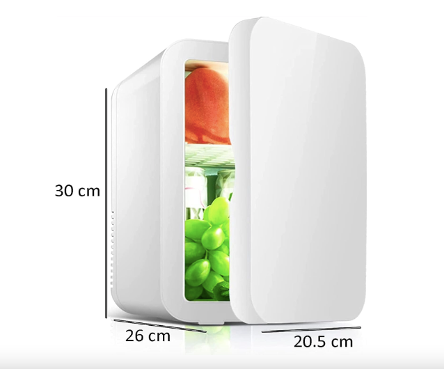 Fridge,car refrigerator 8 liter retro fashion small fridge, car fridge freezer compressor cooling warming low noise for traveling camping