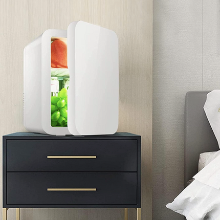 Fridge,car refrigerator 8 liter retro fashion small fridge, car fridge freezer compressor cooling warming low noise for traveling camping