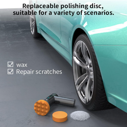 car wireless polishing machine, cordless car buffer polisher kit usb charging digital display for household car detailing/waxing