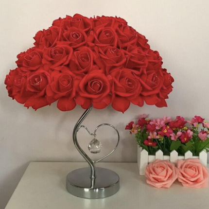 Modern Colorful Rose LED Table Lamp Loving Heart