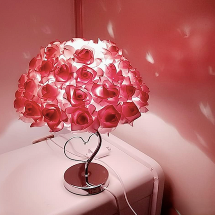 Modern Colorful Rose LED Table Lamp Loving Heart