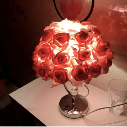 Modern Colorful Rose LED Table Lamp Loving Heart