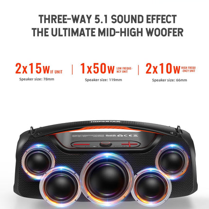 HOPESTAR A60 100W High-Power Bluetooth Speaker: Outdoor Waterproof Portable Wireless Karaoke Stereo Surround Subwoofer With Mic