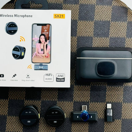 Wireless Microphone SX21, Double Mic, Double Connector