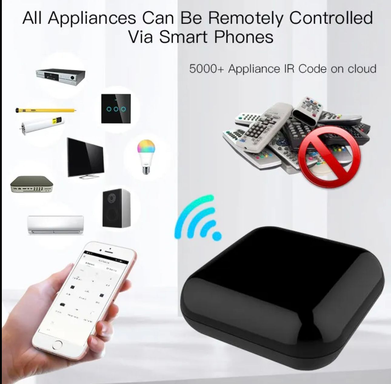 moes smart remote ir+rf controller, wifi, device share, timer schedule, app control, voice control