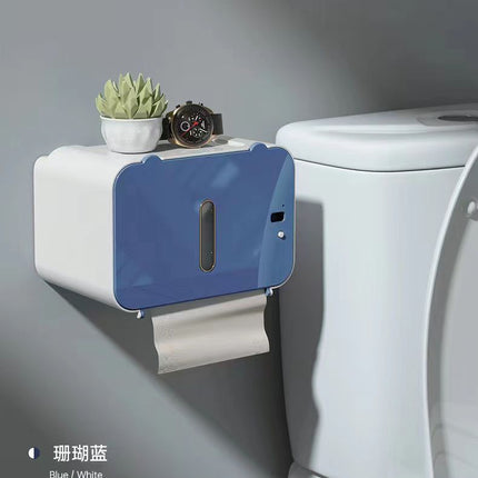 Tissue box usb charging automatic induction paper bathroom paper roller toilet paper holder wall mounted (color : D, size : 20.5cm)