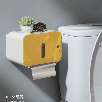 Tissue box usb charging automatic induction paper bathroom paper roller toilet paper holder wall mounted (color : D, size : 20.5cm)