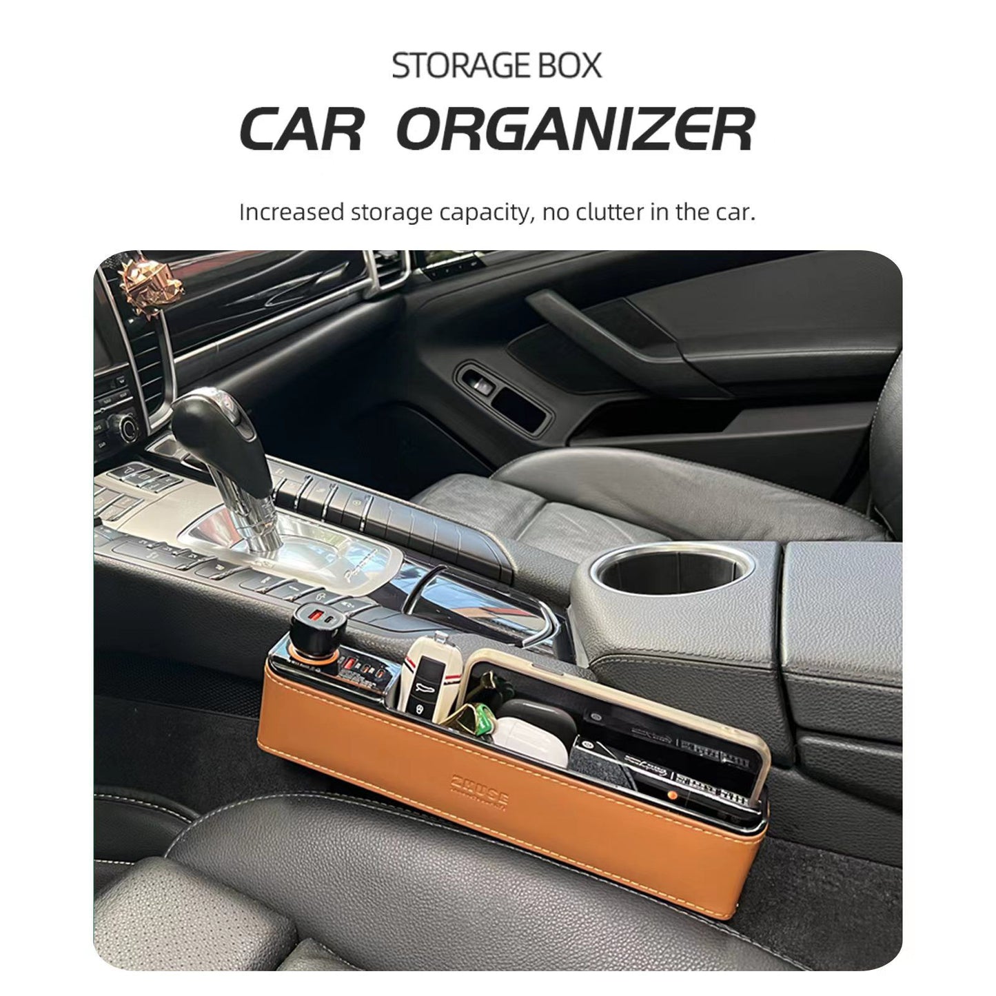 Car Seat Filler Between Front Seat Center Console Organizer Universal Fit Multifunctional Practical Car Seat Collector Filler