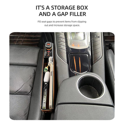 Car Seat Filler Between Front Seat Center Console Organizer Universal Fit Multifunctional Practical Car Seat Collector Filler