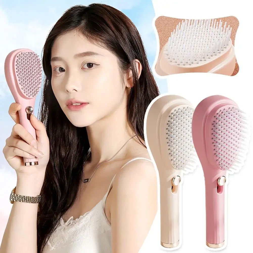 Self Cleaning Hair Massage Airbag Comb Magic Retractable Comb Anti-static Hair Smoothing Comb Scalp Cleaning Massage Comb