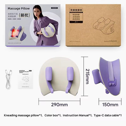 Electric Shiatsu Neck & Shoulder Massage Pillow with Heat – Kneading Cervical, Back & Waist Massager for Home Relaxation
