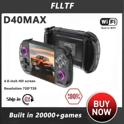 D40 MAX Handheld Game Console – 4.0" HD Touch Screen, 20,000+ Built-In Retro Games, WiFi & Bluetooth, Cloud Gaming, Dual Joystick Portable Gaming Device