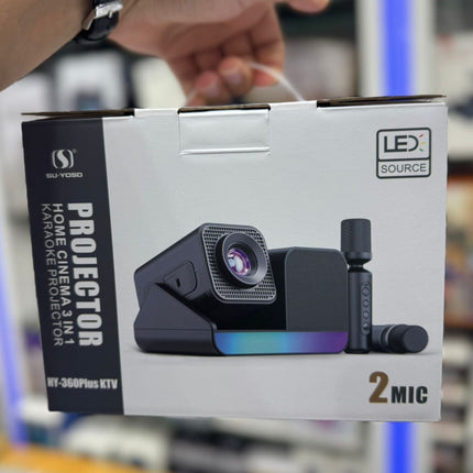 HY-360 HD Karaoke Projector with Microphone | 1080P Supported Home Theater Projector for Movies & Karaoke
