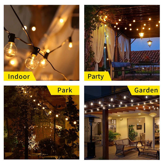 String Lights With Solar Panel