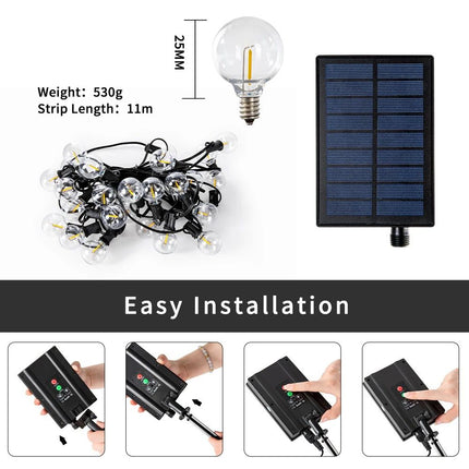 String Lights With Solar Panel