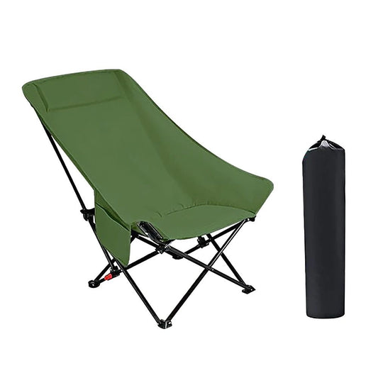 Toborher High Back Folding Camping Chair, Upgraded Thickened Steel Pipe, Padded with Cotton, Side Pocket & Carry Bag